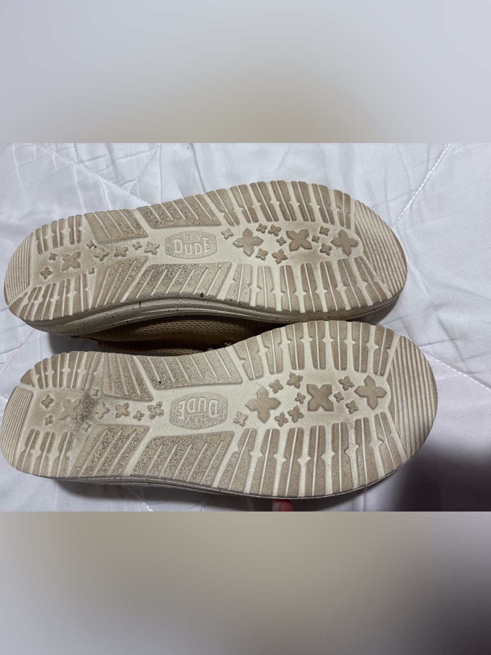 Hey Dude youth Tan Knit Casual Slip-On Loafers. Wally youth sport mesh. - Picture 5 of 8